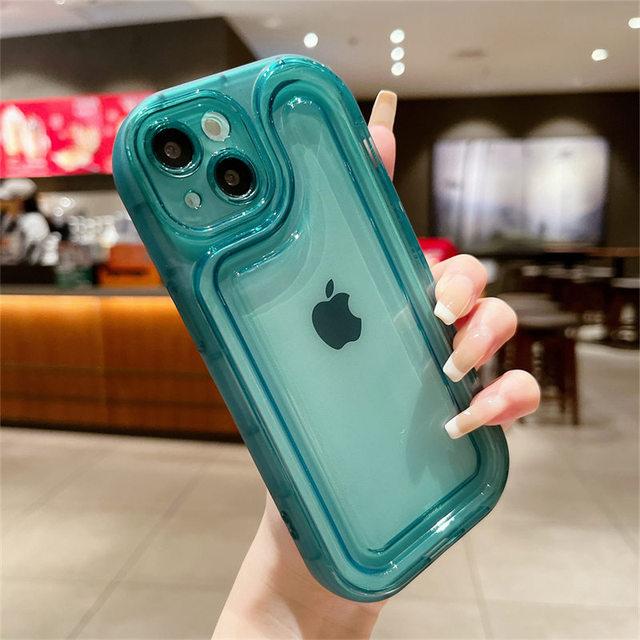 Kameraschutz Klare Handyhülle für iPhone 14pro Max 13 12 11 Pro Max 14 Plus Transparent Stoßfest Silikon Weiche Rückseite