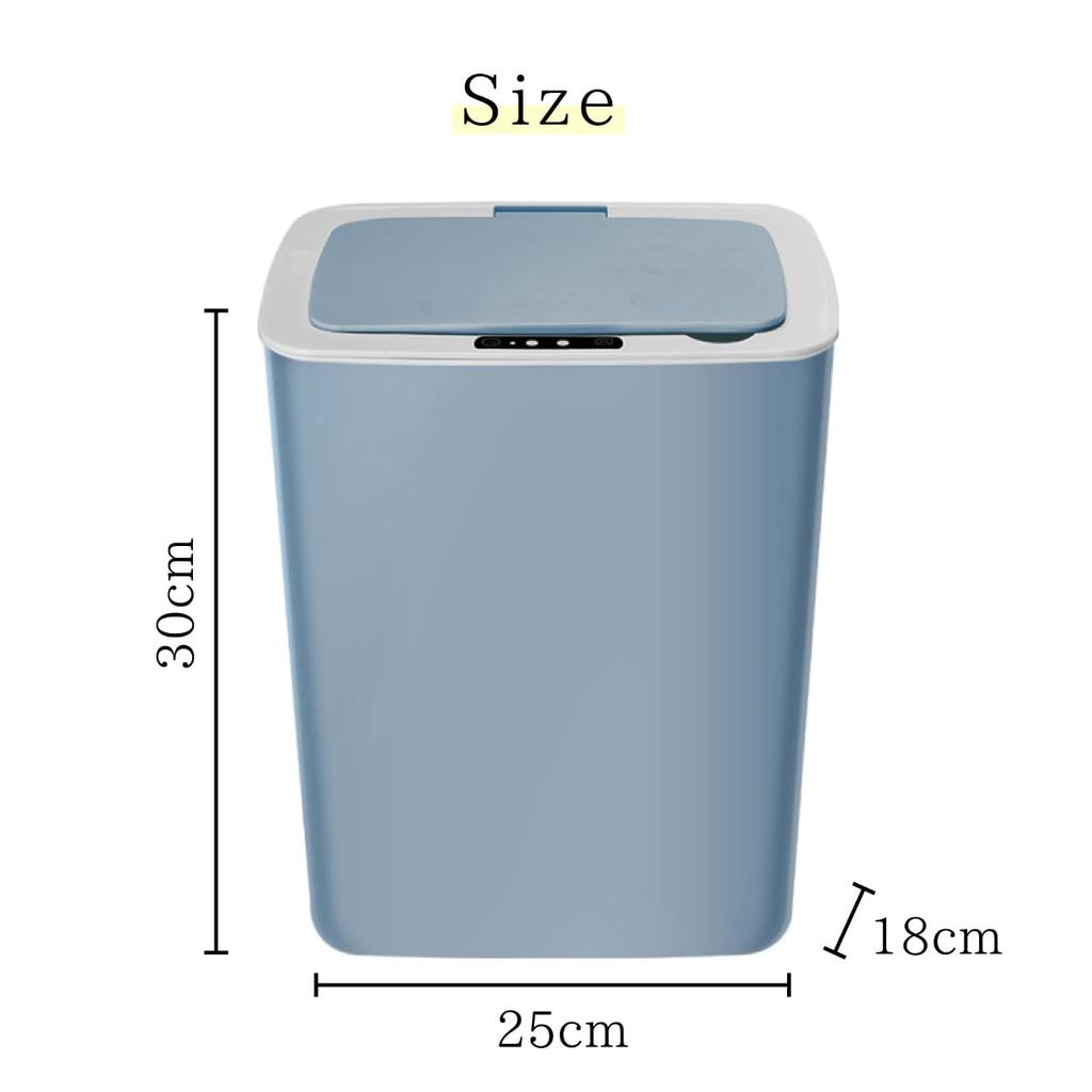 Colulu Touchless, Odorless Automatic Opening and Closing Trash Can with Sensor, Completely Odor-Proof, Vibration Sensor, Compact, Contactless, and Air