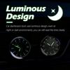 2PCS Luminous Analog Car Clocks for Dash Stick on,Mini Tiny Stick On Clock for Car Dashboard with Vent Clip,Self-Adhesive Dashboard Clock for Vent &