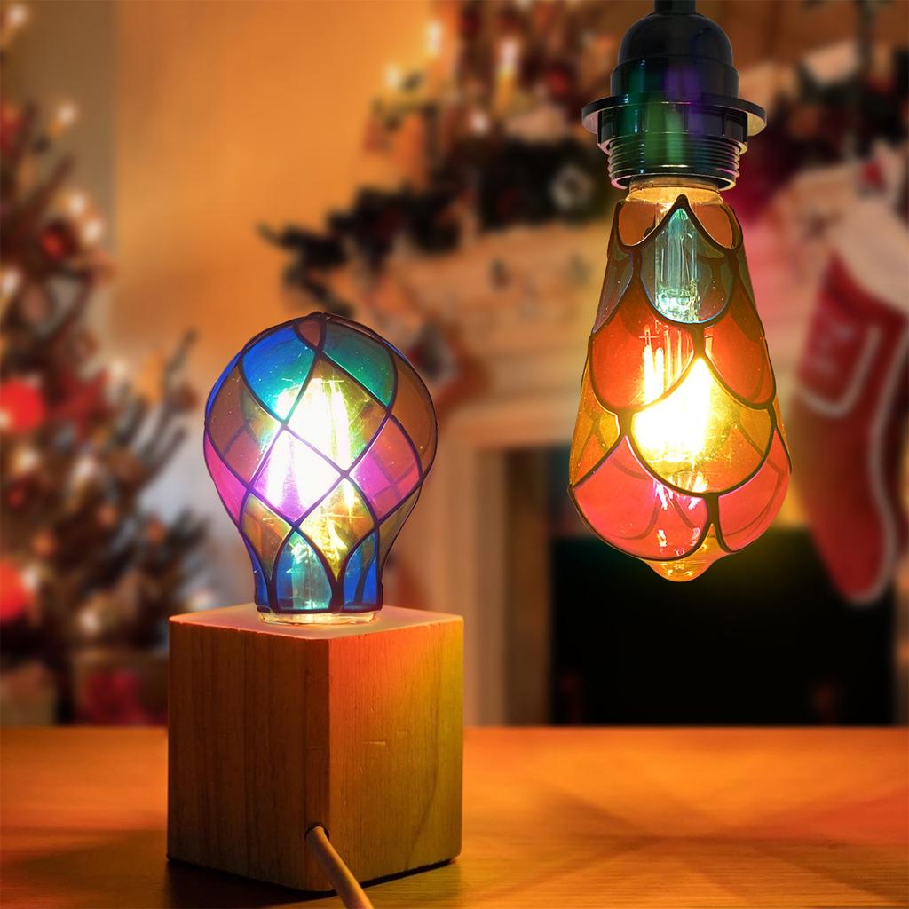 Unique Decor Piece: Hand-painted Bulb Becomes A One-of-a-kind Decorative 2PC