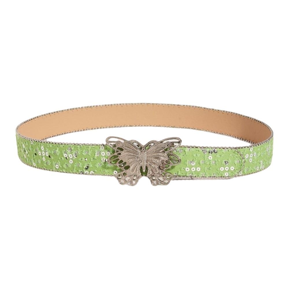 Sequins Wide Belt Y2K Denim Waistbands Simple Butterfly Belt Female/Girls