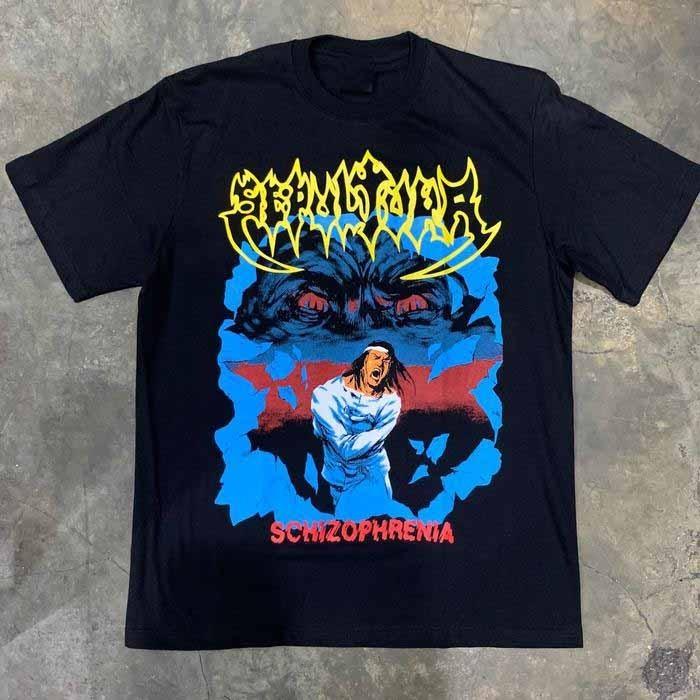 Футболка с логотипом группы Schizophrenia Sepultura Классическая черная Унисекс S-5XL EM1239 Унисекс Футболка S
