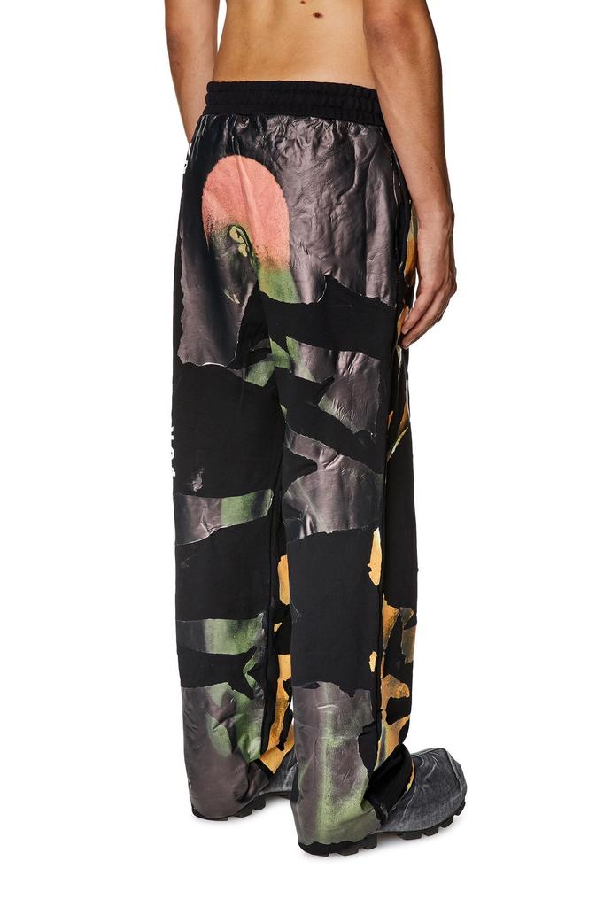 DIESEL Men's Cotton Pants with Printed Logo, Size XS, Black, 9XX, A133310ALAN