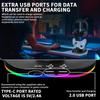 RGB Headphone Stand with Charger, Xbox Controller Charging Station Headset Stand Suitable for Xbox Series X/S/One/One X/One S Charging, Equipped with