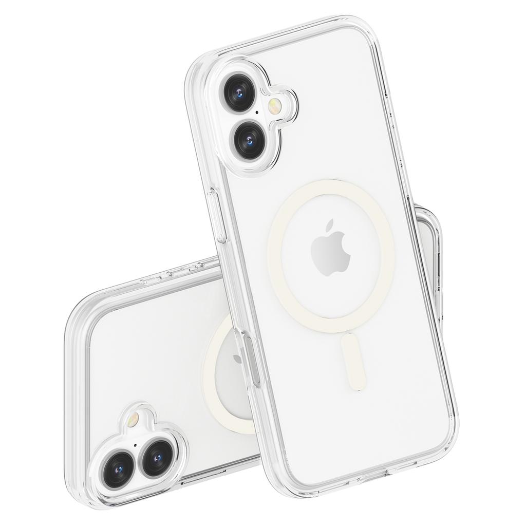 For iPhone 16 Magnetic Phone Case PC+TPU Scratch-Proof Cover Compatible with MagSafe
