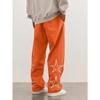 Men Side Striped Drawstring Casual Pants Loose Wide Leg Elastic Waist Street Sport All Season Trousers