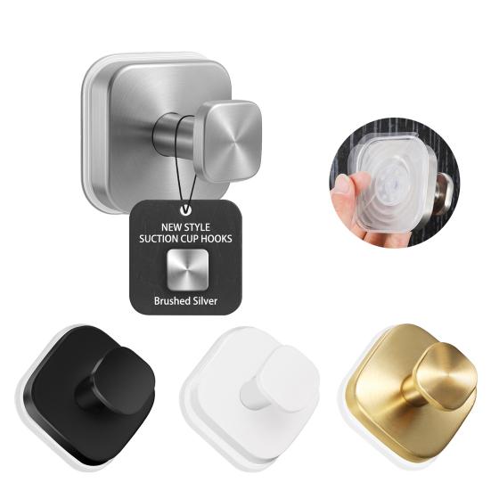 Přísavkové háčky pro sprchu z nerezové oceli, nástěnné háčky do koupelny, silné lepidlo, věšák na ručníky, snadná instalace, opakovaně použitelný věšák na věnce