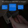 Car Obd Charger with Voltage Monitoring Obd2 Charger Suitable for 12v/ Models Dual Output Usb Interface Fast Charging