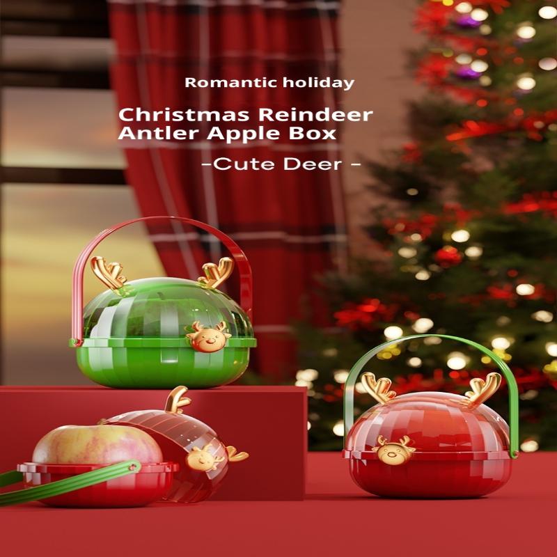 Creative Christmas Apple Box Christmas Eve Apple Handbag Elk Peace Fruit Box Christmas Gifts