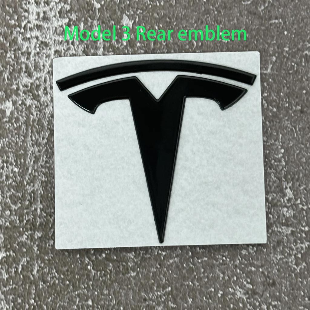 100% Authentic Tesla Model 3/Y Metal Logo Emblem - Front or Rear Trunk Replacement Kit Exterior Decoration Parts Car Accessory