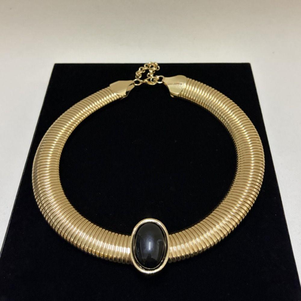 Metallkette Schlangenknochenkette Halskette Gold Dicke Kette Halskette Übertriebene Schlüsselbein Kette Geschenk