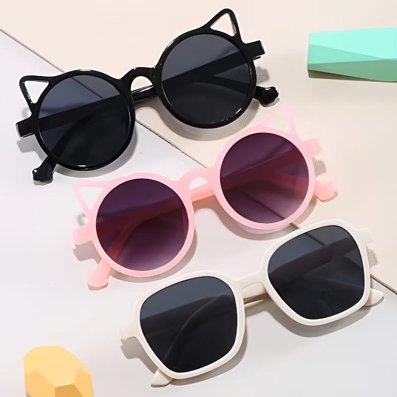 

Cute Kitten Ear Cartoon Sunglasses Outdoor Sun Protection Children Sunglasses Classic Kids Eyewear Girls Boys Sunshade