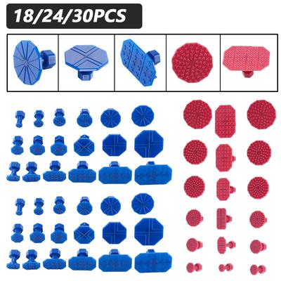 18/24/30pcs Car Dent Repair Spacer Kit Car Door Dent Repair Puller Replace Accessory Part Multiple Sizes Puller Heads Set
