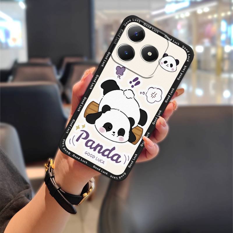 Phone Pouch Durable Phone Case For Realme C63 4G/C61 4G Dirt-resistant Anti-dust Full wrap Shockproof Animals Anti-knock