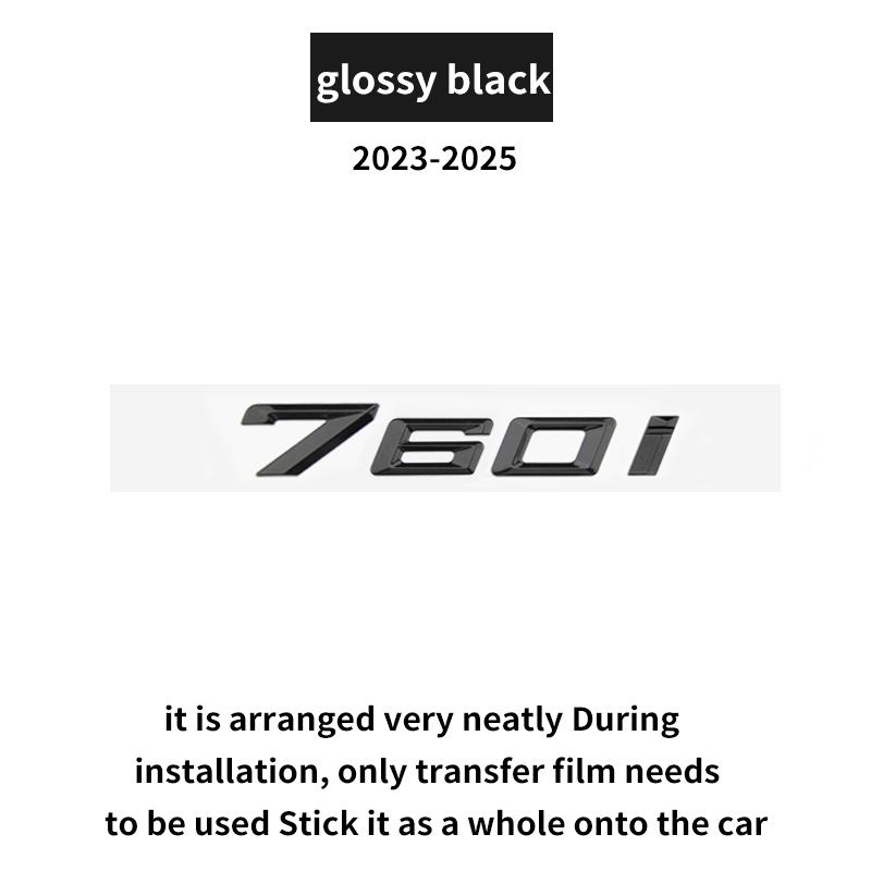 Adatto per BMW Serie 7 G70 G12 730d 730li 740i 750i 735Li 760Li 745e 760i modello 2023, con un logo alfanumerico nero lucido