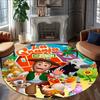 1pc La Granja De Zenon Design Printed Area Round Carpet for Bedroom Living Room Home Decor Rugs Mat Non Slip Mat Rug for Bedside