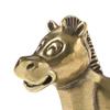 Brass Pony Statue Mini Sculpture Collectible Gift Animal Figurine Cute Tea Pet for Living Room