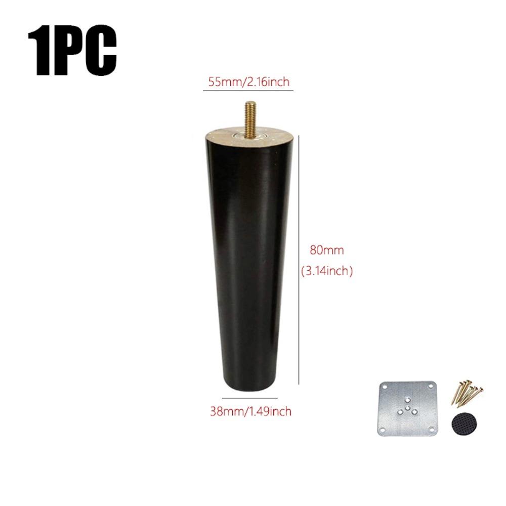 8/10/12/15/20cm New Solid Wood Furniture Legs Conical with Iron Sheet Chair Replacement Feet Universal Sofa Legs