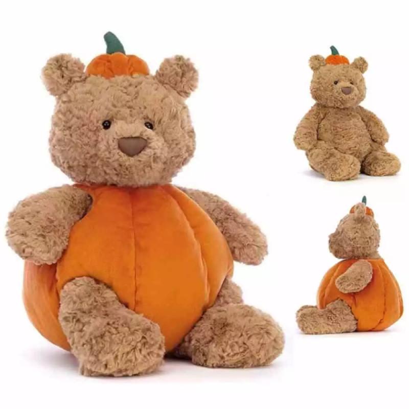 Adorable Barse Bear Pumpkin Plush Toy Perfect For Halloween Decorations And Gifts For Kids