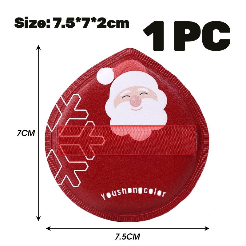 

1-10Pcs Christmas Marshmallow Powder Puff Soft Thick Wet Dry Dual Use Red Blue Makeup Sponge Face Beauty Makeup Application Tool красный