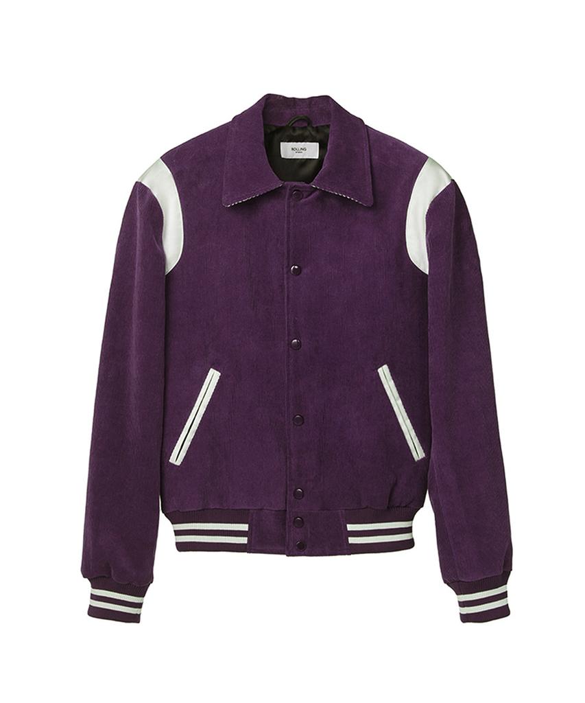 Rollingstudios Corduroy Varsity Jacket Purple
