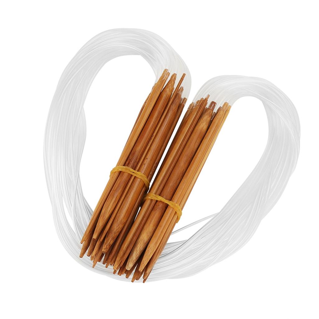 Double Point Circular Bamboo Knitting Needle 0.2 1cm Sizes with Transparent Tube