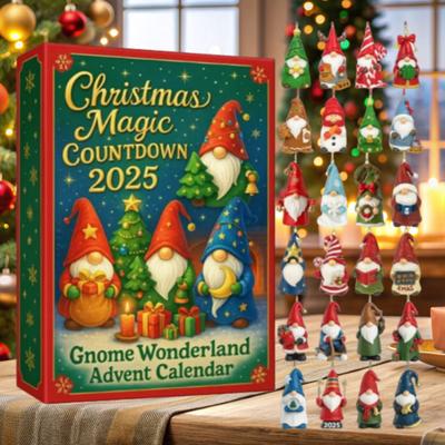 Gnome Advent Calendar Christmas Countdown Calendar with 24 Gnomes Festive Gnome Decorations for Kids Xmas New Year Gift