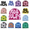 Mea Culpa Trendy Letter Print Beanies Knit  Hat Streetwear Cap Outfit Women Girl