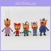 Versatile Russian Anime Three Kittens Happy Cats Action Figure Mini Toy Doll Set