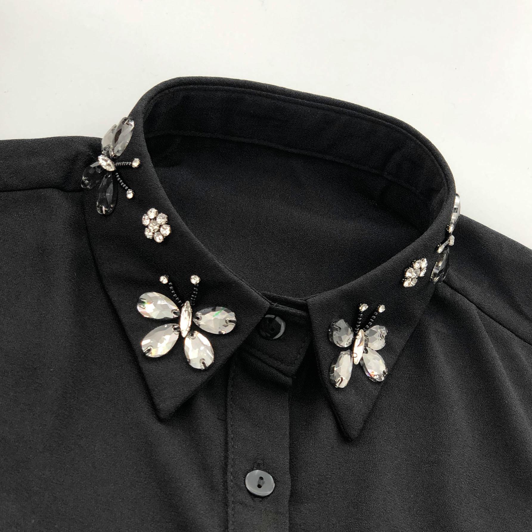 

Butterfly Fly Pure, сшитая вручную, фирменная рубашка с имитацией воротника и бюста чёрный