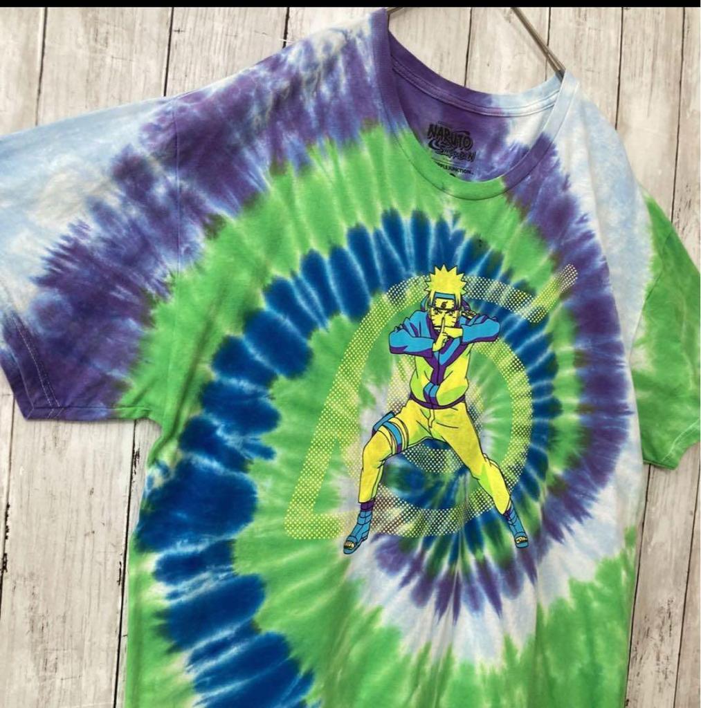 [USED] Vintage Naruto Tie-Dye Anime T-Shirt, Size L