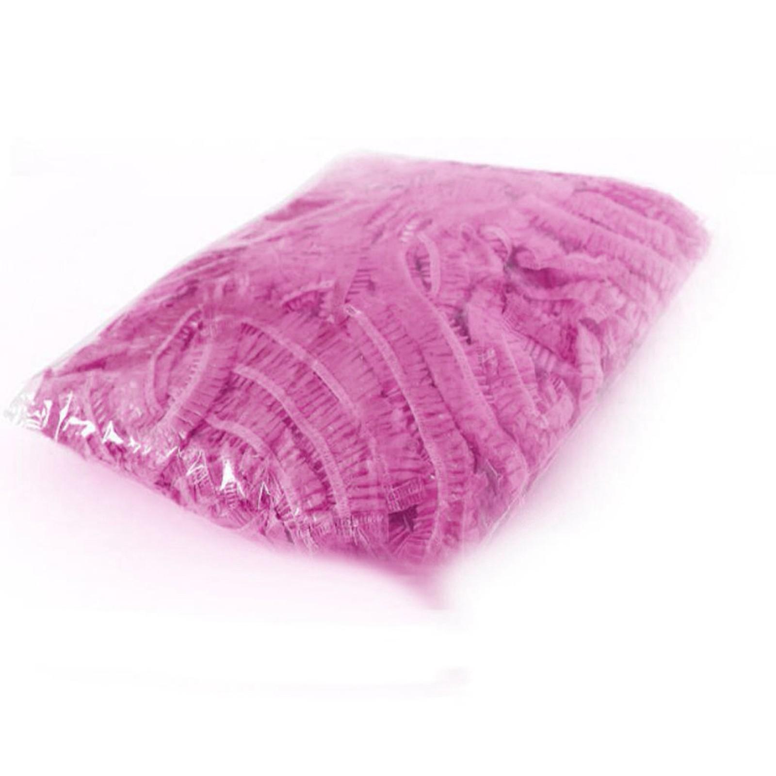 

Одноразовые шапочки для душа и купания для волос, плиссированная эластичная шапка для гостиничного салона, 100 шт. One Size красный