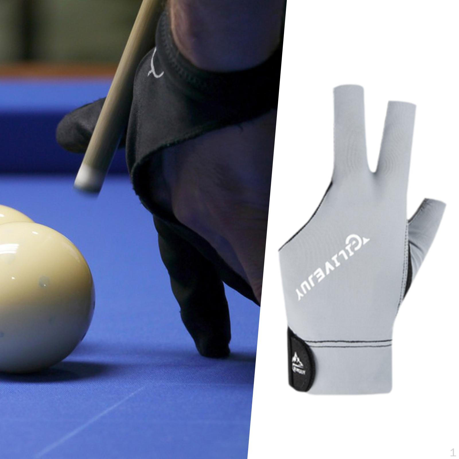 

Перчатки для бильярда, 3 пальца, дышащие, нескользящие, перчатки для кия для снукера серый