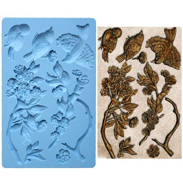 WTEMPO Retro Elegant Wax Products Molds Flower Branches/Birds Shaped Creative Silicone Molds DIY Handicrafts Decorations Making Molds