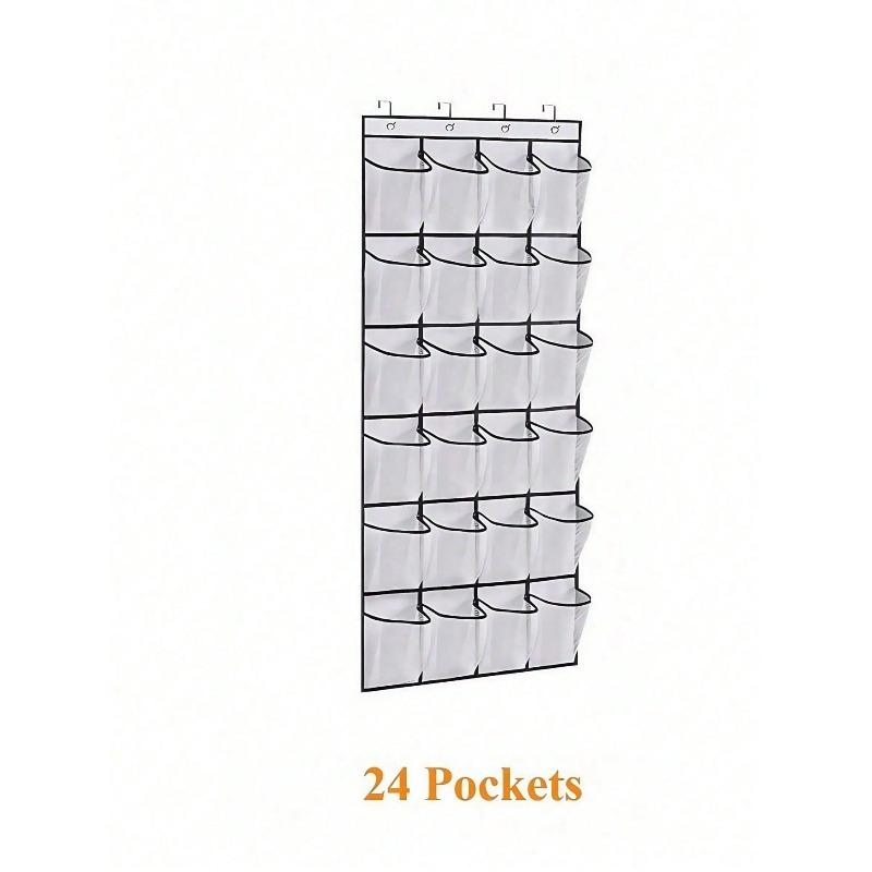 Door Hanging Shoe Organizer , 6-35 Pockets, Large Capacity Shoe Rack, Space Saving Closet Storage, Mesh Back, Gift Idea