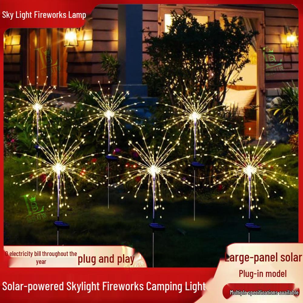 

Светодиодные фонари-фейерверки «Одуванчик» на солнечной батарее для украшения сада и Рождества 60 Lights Multicolor