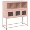 VidaXL Buffet rose 100,5x39x107 cm acier laminé à froid 853417