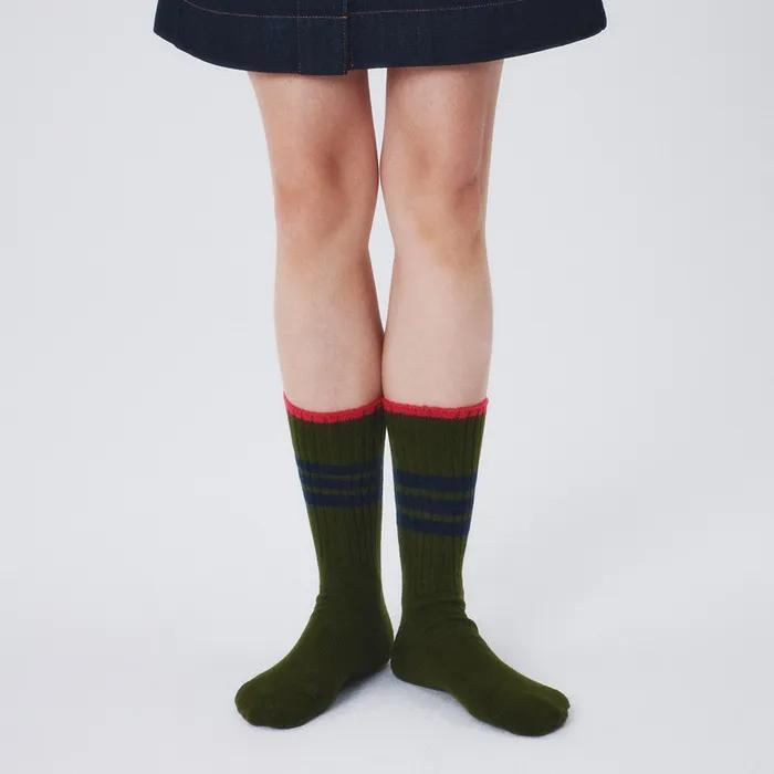 Spring knit socks khaki