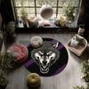 Wolf Head,Round Area Rug,Carpet Rug for Living Room Bedroom Sofa Playroom Decor,Non-slip Floor Mat