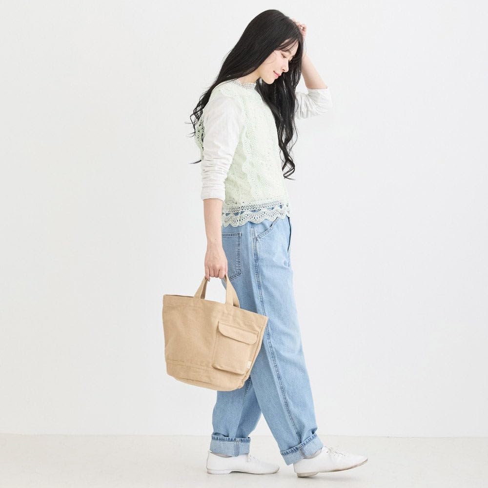 Rootote SN Deli Recycled Cotton Small Lightweight Tote Bag 2026 (04. Oatmeal)