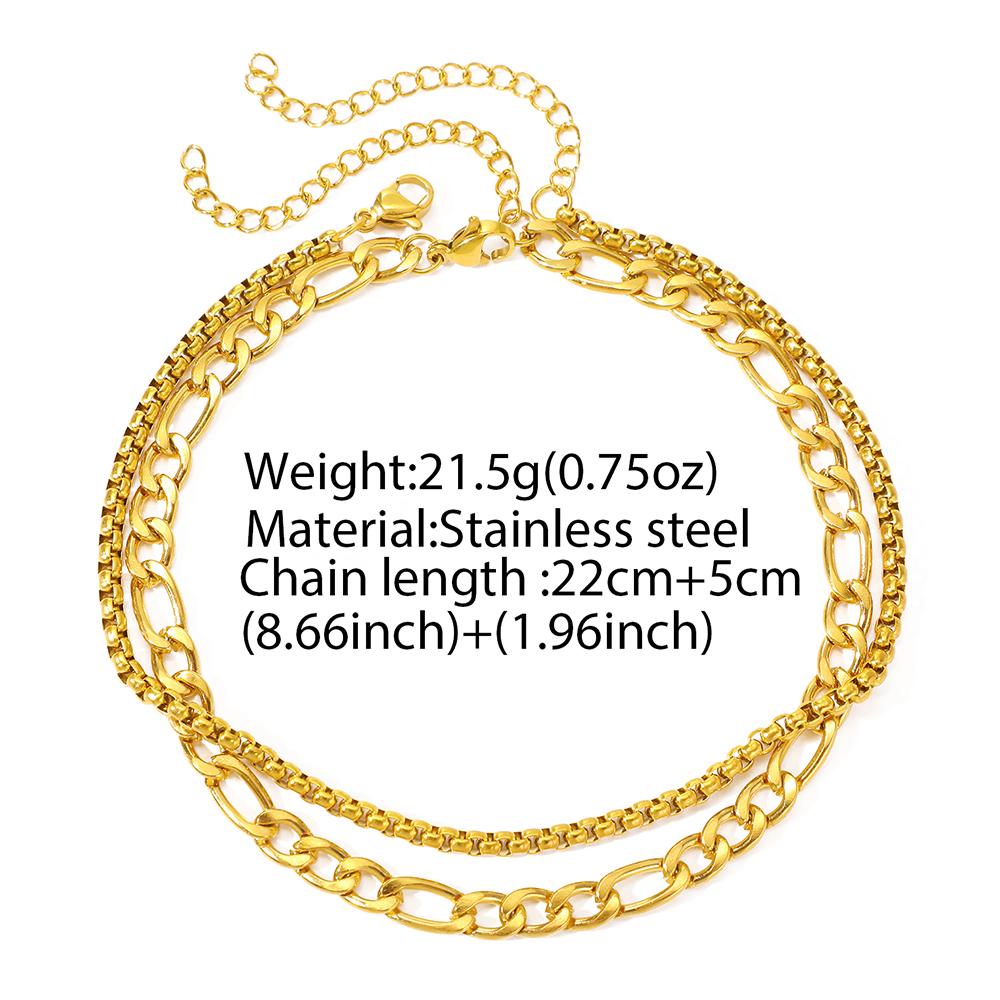 Stainless Steel Anklet Europe and the United States Personality Design Chain Minimalist Anklet For Women Zircon Beach Party Ne
