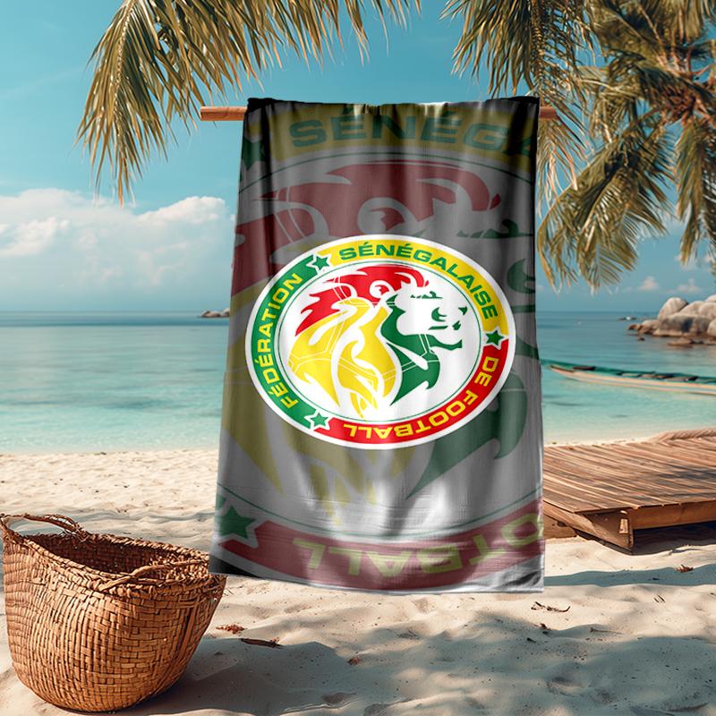 Senegal Fashion Beach Towel: Ideal for Summer Adventures Soft, Absorbent and Quick Drying Suitable for Swimming and Bathing