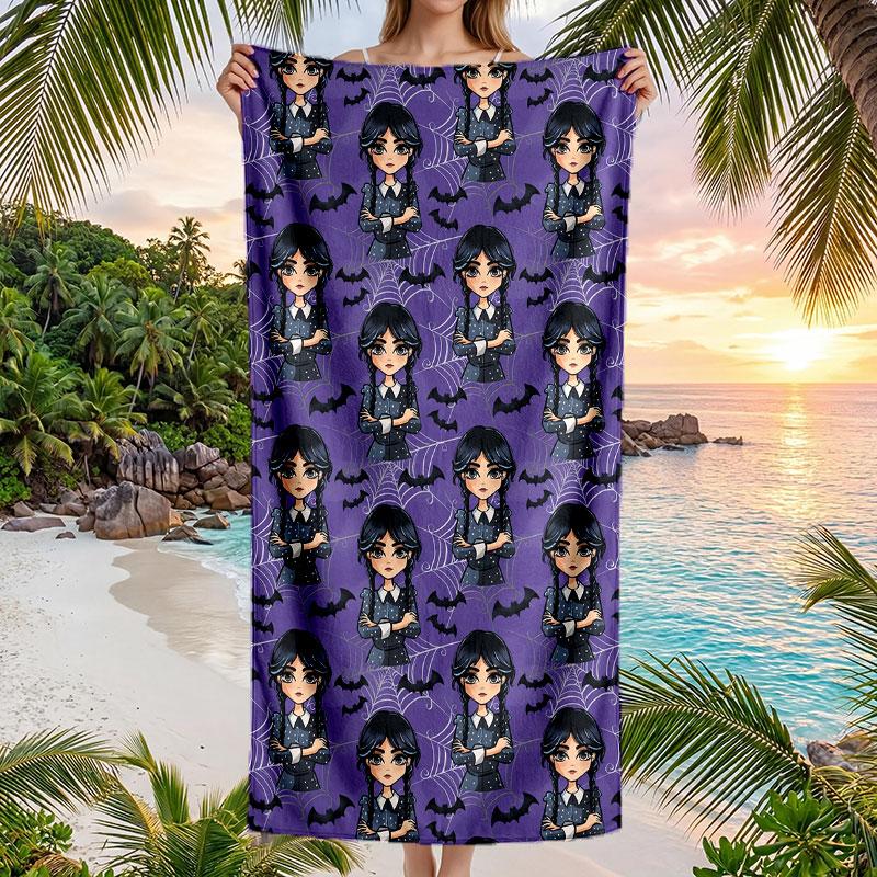 Large Beach Towel Quick Dry Absorbent Towel For Beach IndoorThe Addams Family