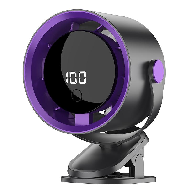 

100-Speed Digital Display Desktop & Wall-Mount Rechargeable Fan for Home, Dorm, & Outdoor Use 13.5*9*17 cm серый