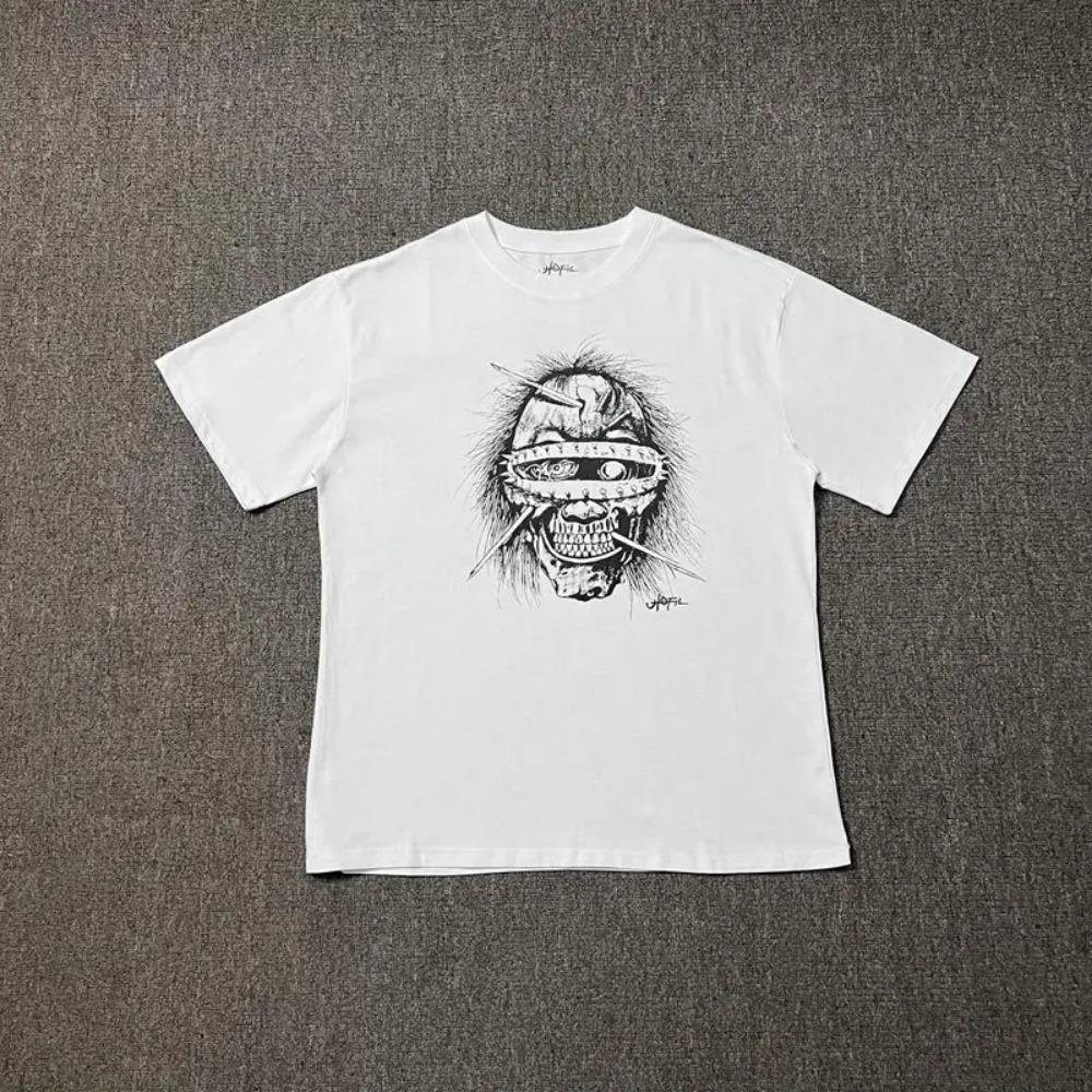 GLYDE Cactus Utopia Joint Album Printed Short Sleeve Summer Casual Round Neck Y2k Men Clothed Oversized T-shirt