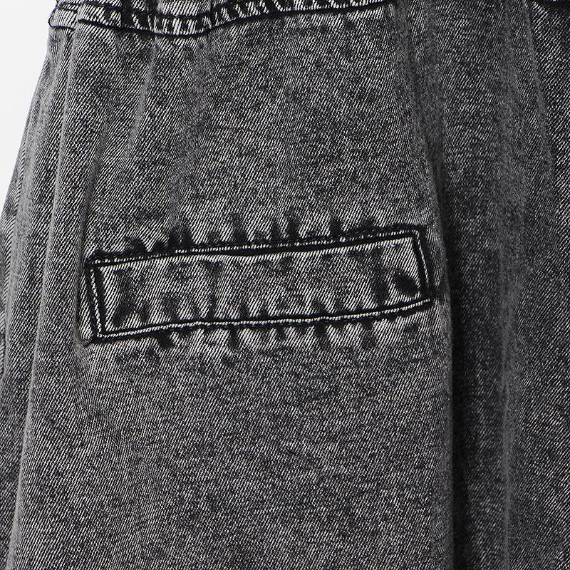 Tuta ampia di grandi dimensioni per le donne Tuta primaverile Tuta di jeans a vita alta