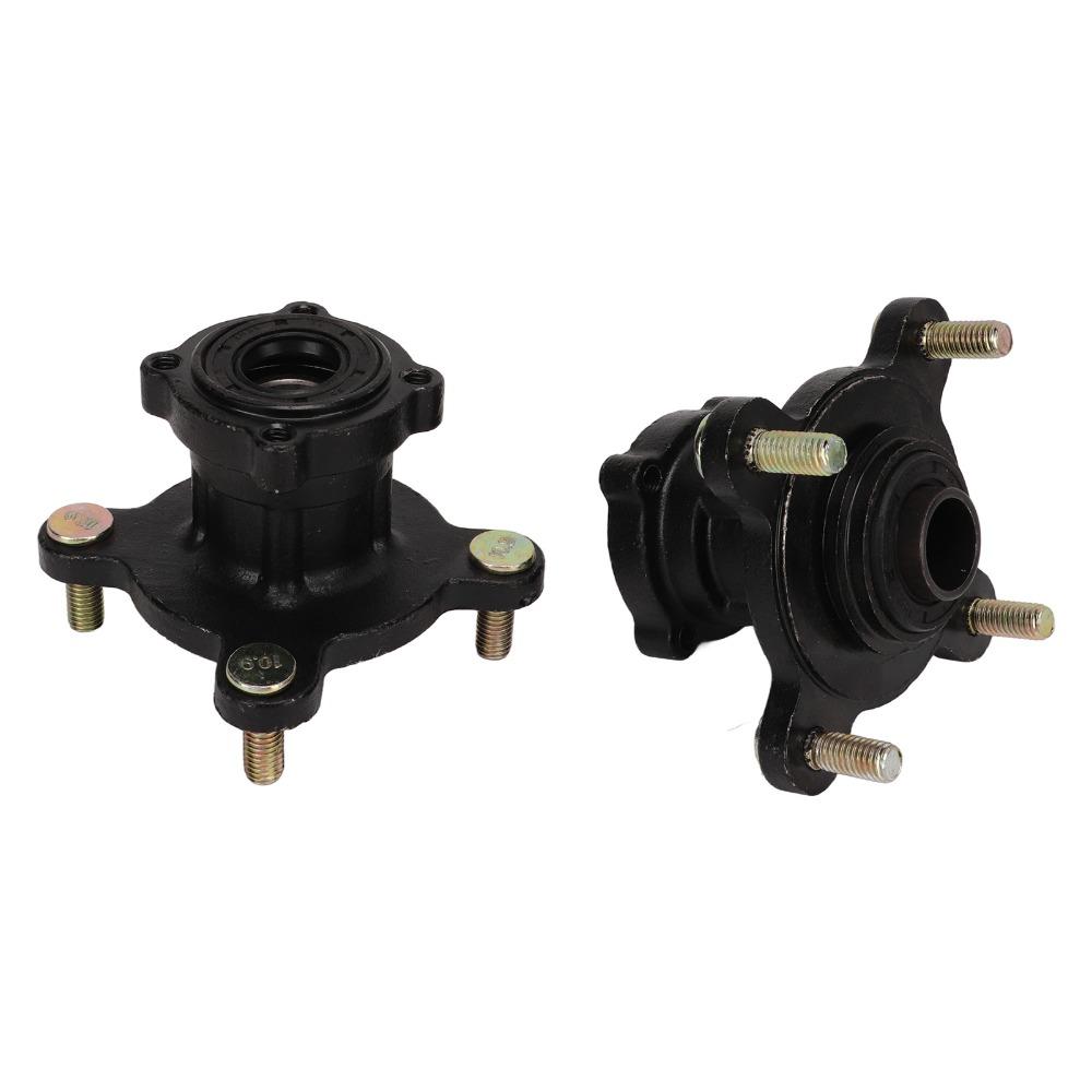 2Pcs 4 Stud Front Wheel Hub Assembly Steel Alloy ATV Wheel Rim Hub Go Kart Wheel Hub For ATV