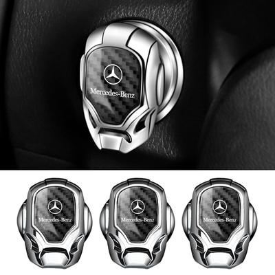 Auto Ein-Klick-Start Schutzabdeckung Innenknopf Dekorationsaufkleber Für Mercedes Benz AMG A B C E S CLA GLA GLC CLS G-Klasse