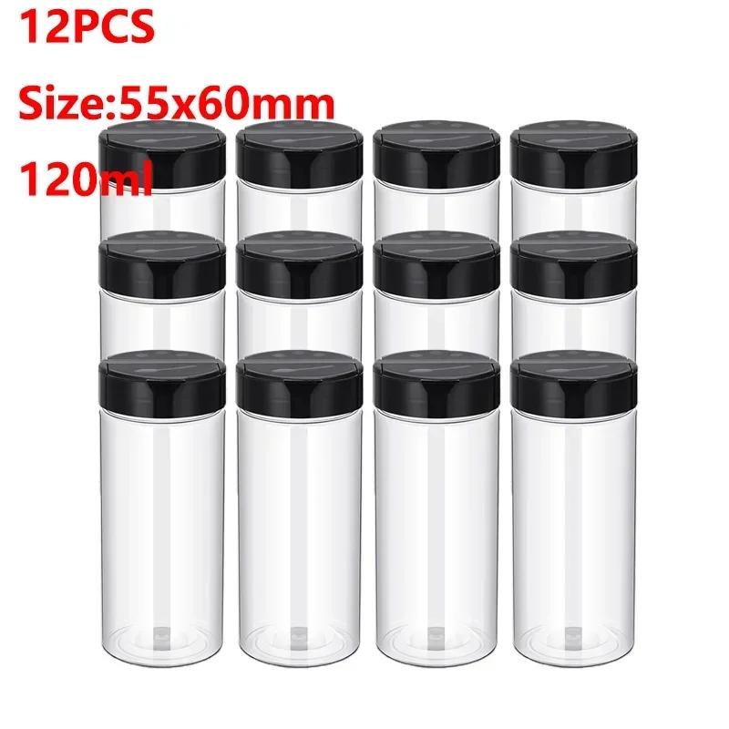 12/4/1PCS Clear Spices Bottle for Kitchen Condiment Seasoning Container Plastic Seasoning Jars Condiment Box Kitchen Supplies