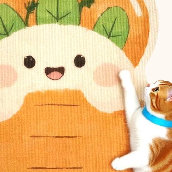 Ścienna Mata do Drapania dla Kota Samoprzylepna Drapak dla Kota Urocza Podkładka do Drapania Ochraniacz Mebli Wewnętrzna Mata do Drapania dla Kota na Kanapę Drzwi Sofę